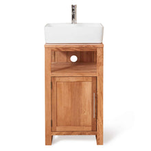 Load image into Gallery viewer, Mobel Oak Bathroom Single Door Square Sink Unit

