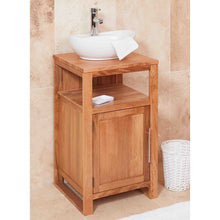 Load image into Gallery viewer, Mobel Oak Bathroom Single Door Round Sink Unit
