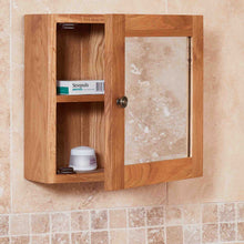 Load image into Gallery viewer, Mobel Oak Bathroom Mirrored Single Door Cabinet
