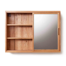 Load image into Gallery viewer, Mobel Oak Bathroom Sliding Mirror Door Cabinet
