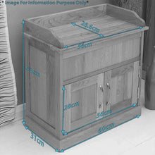 Load image into Gallery viewer, Mobel Oak Shoe Bench with Hidden Storage
