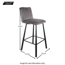 Load image into Gallery viewer, Whitney Velvet Bar Stool - Set of 2 Stools
