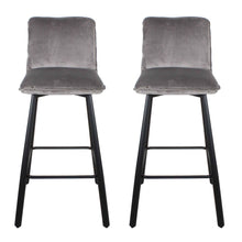Load image into Gallery viewer, Whitney Velvet Bar Stool - Set of 2 Stools
