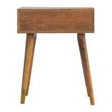Load image into Gallery viewer, Artisan 1 Drawer Bedside with Gold Brass Insert
