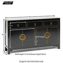 Load image into Gallery viewer, The Nine Schools Qing Black and Gilt Large Sideboard
