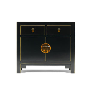 The Nine Schools Qing Black and Gilt Small Sideboard