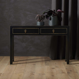 The Nine Schools Oriental Black Large Console Table