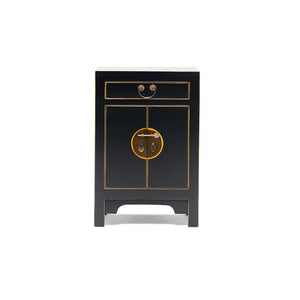 The Nine Schools Qing Black and Gilt Small Cabinet