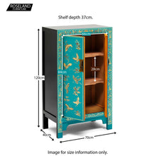 Load image into Gallery viewer, The Nine Schools Oriental Decorated Blue Medium Cabinet
