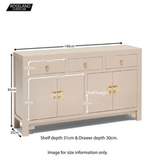 Load image into Gallery viewer, The Nine Schools Qing Oyster Grey Large Sideboard
