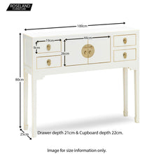 Load image into Gallery viewer, The Nine Schools Oriental White Small Console Table
