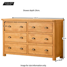 Load image into Gallery viewer, Roseland Oak 6 Drawer Chest
