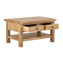 Load image into Gallery viewer, Charlestown Oak Coffee Table with 2 Drawers
