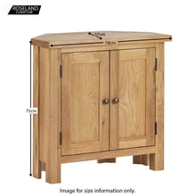 Load image into Gallery viewer, Charlestown Oak Corner Cupboard
