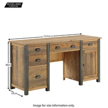 Load image into Gallery viewer, Urban Elegance Twin Pedestal Office Desk
