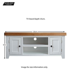Load image into Gallery viewer, Chatsworth White 120cm Large TV Stand
